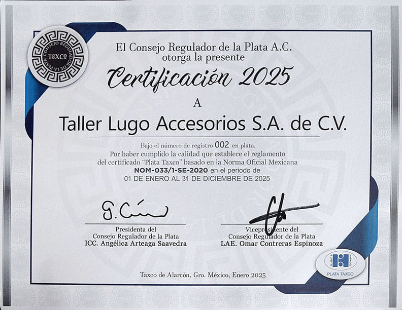 Certificación - Consejo Regulador de la Plata